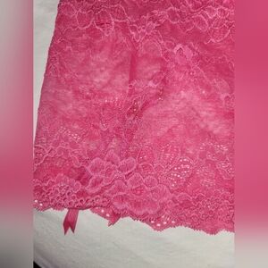 Victoria's Secret Dream Angel Pink Lace Garter Skirt w/ Thong Panty (M/L), Bra